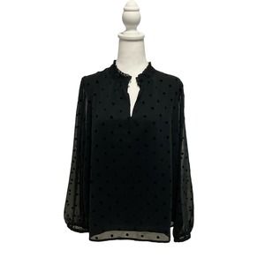 NWT J. CREW SIZE XXL Black blouse, flowy and romantic!